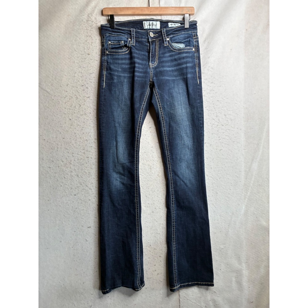 Daytrip Virgo Bootcut Jeans Dark Wash Contrast Stitch DBK6707 Womens 28x32